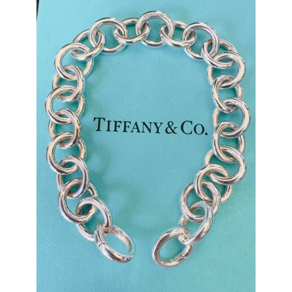 Tiffany & Co. Jewelry - TIFFANY Co Sterling Silver Large Link Bracelet End Clasping Links 7.9”